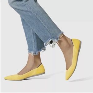 Rothy’s Point Flat Canary Yellow (size 8.5W).